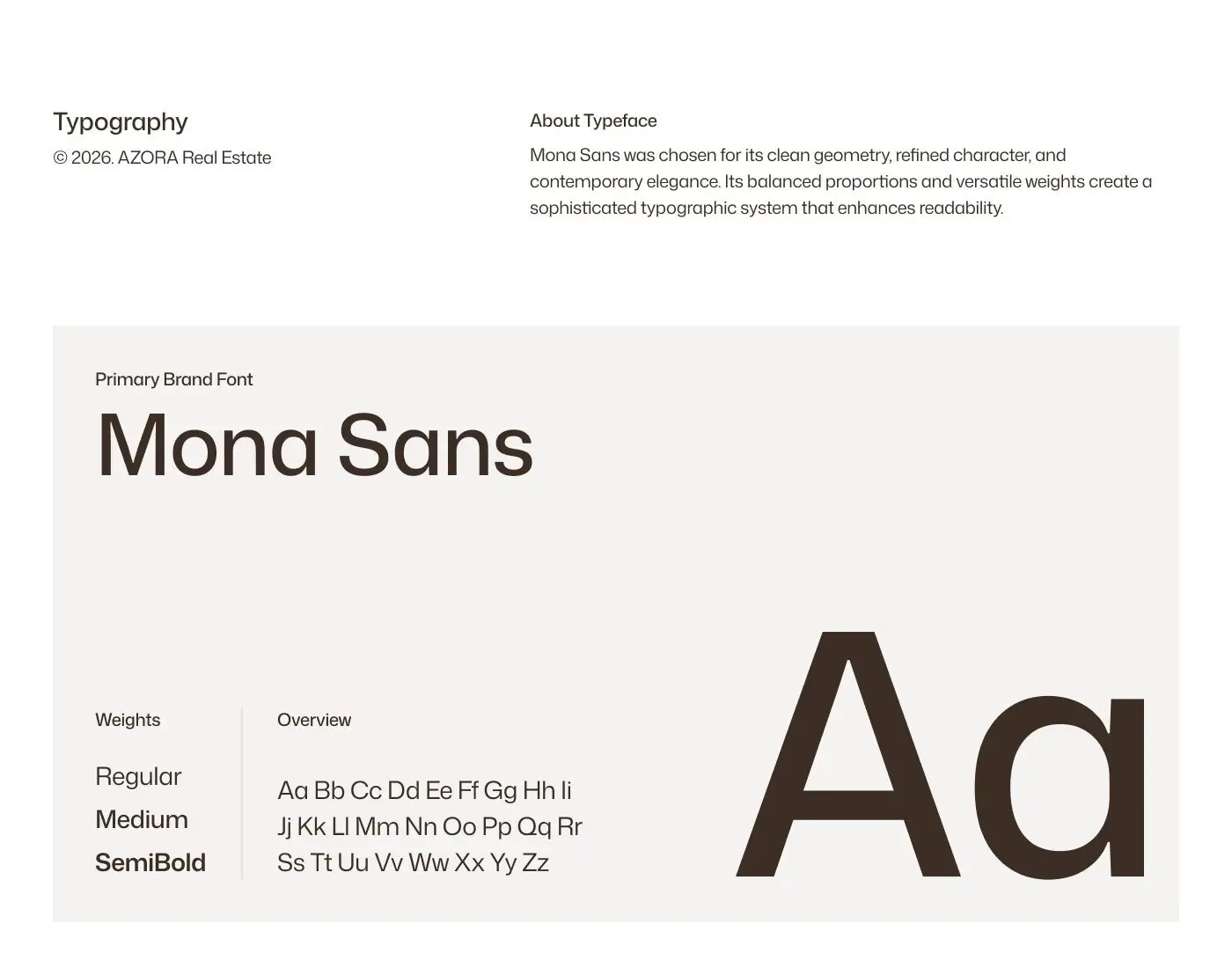 Azora typography, Mona Sans