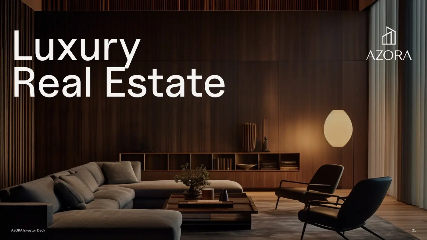 Azora deck, Luxury Real Estate title slide