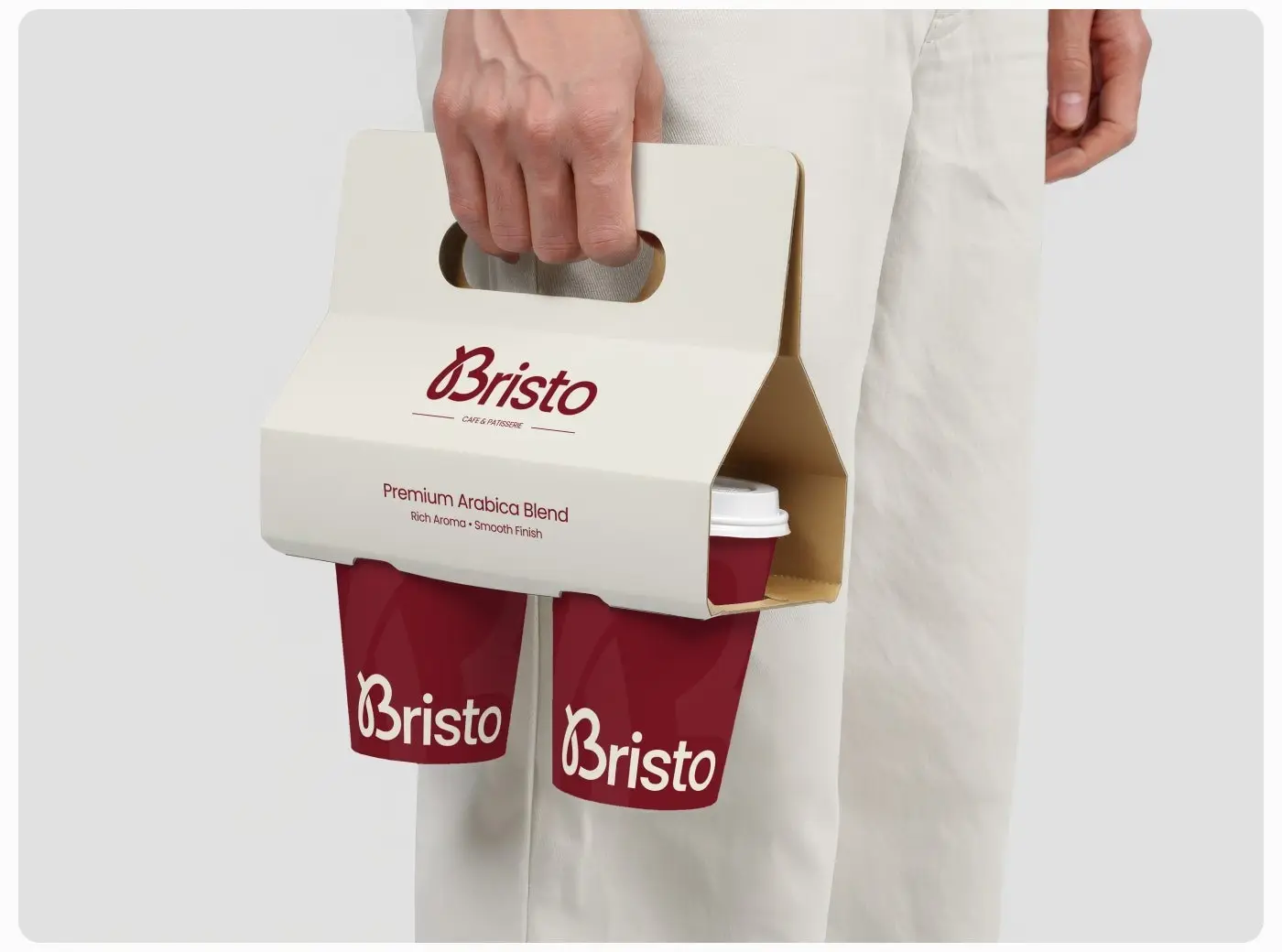 Bristo cup carrier with two cups