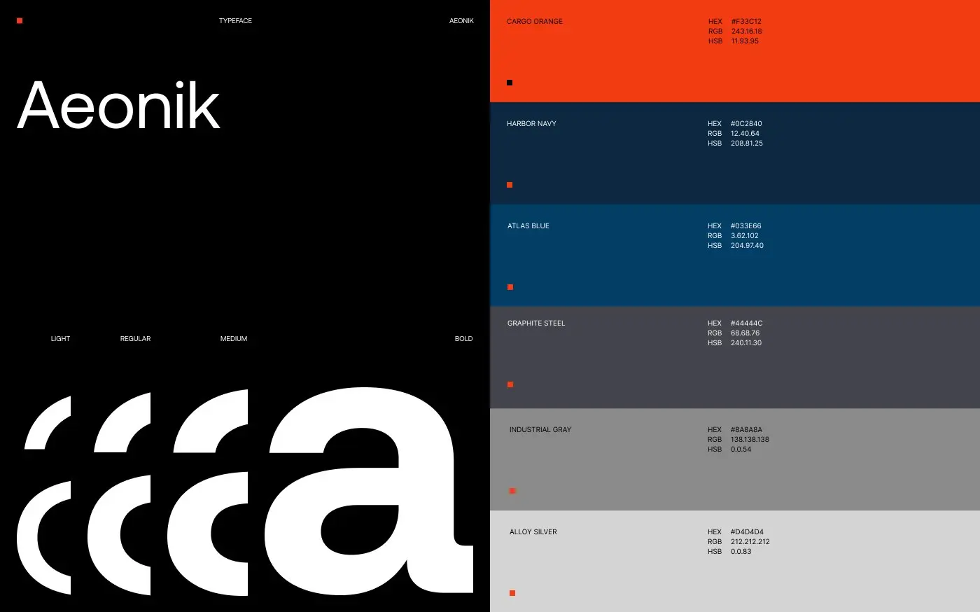 CargoShift typography