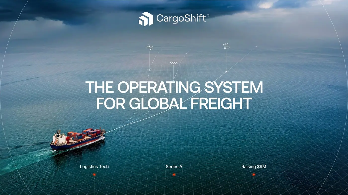 CargoShift deck, The Operating System for Global Freight title slide