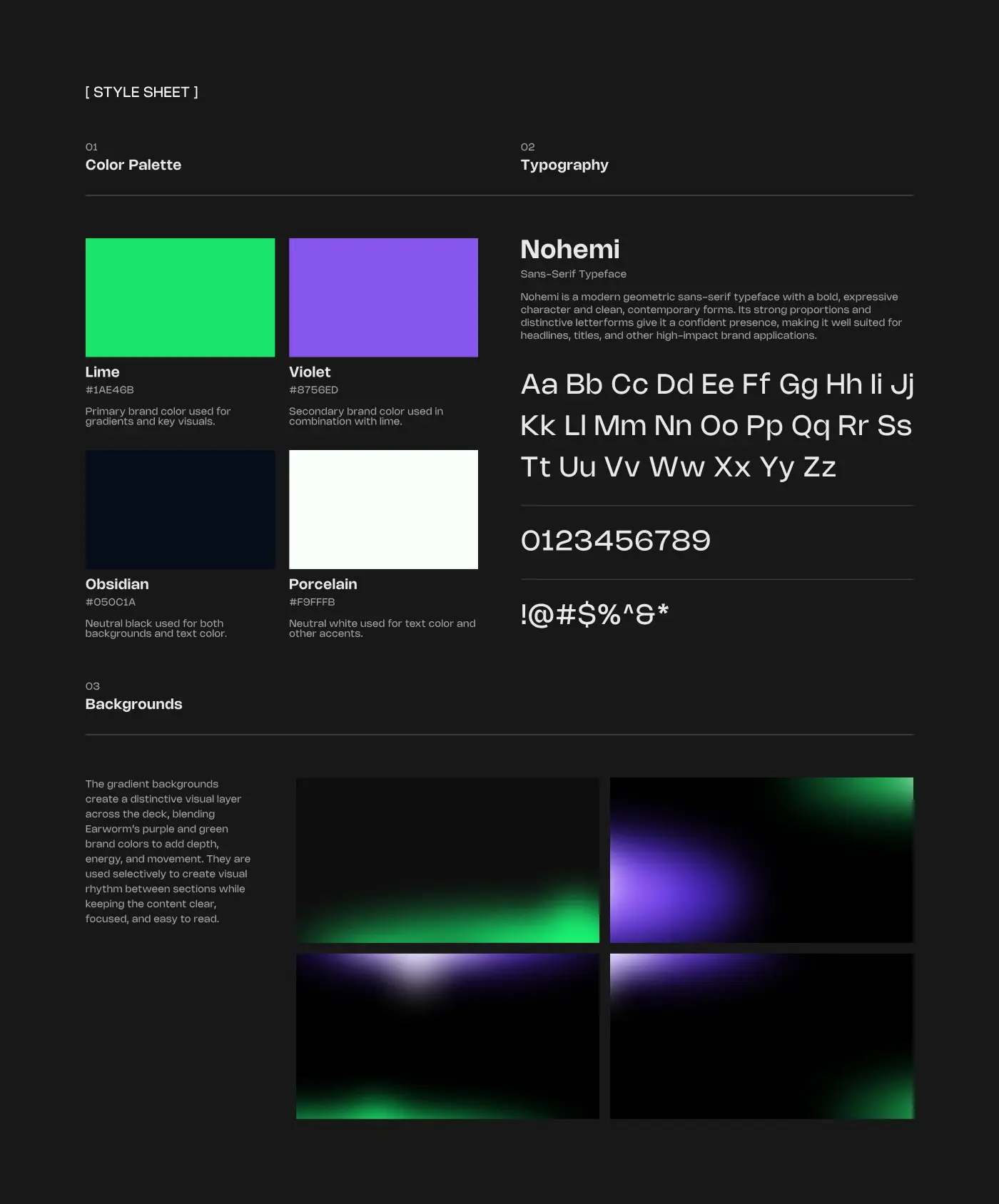 Earworm deck, roadmap and team slides