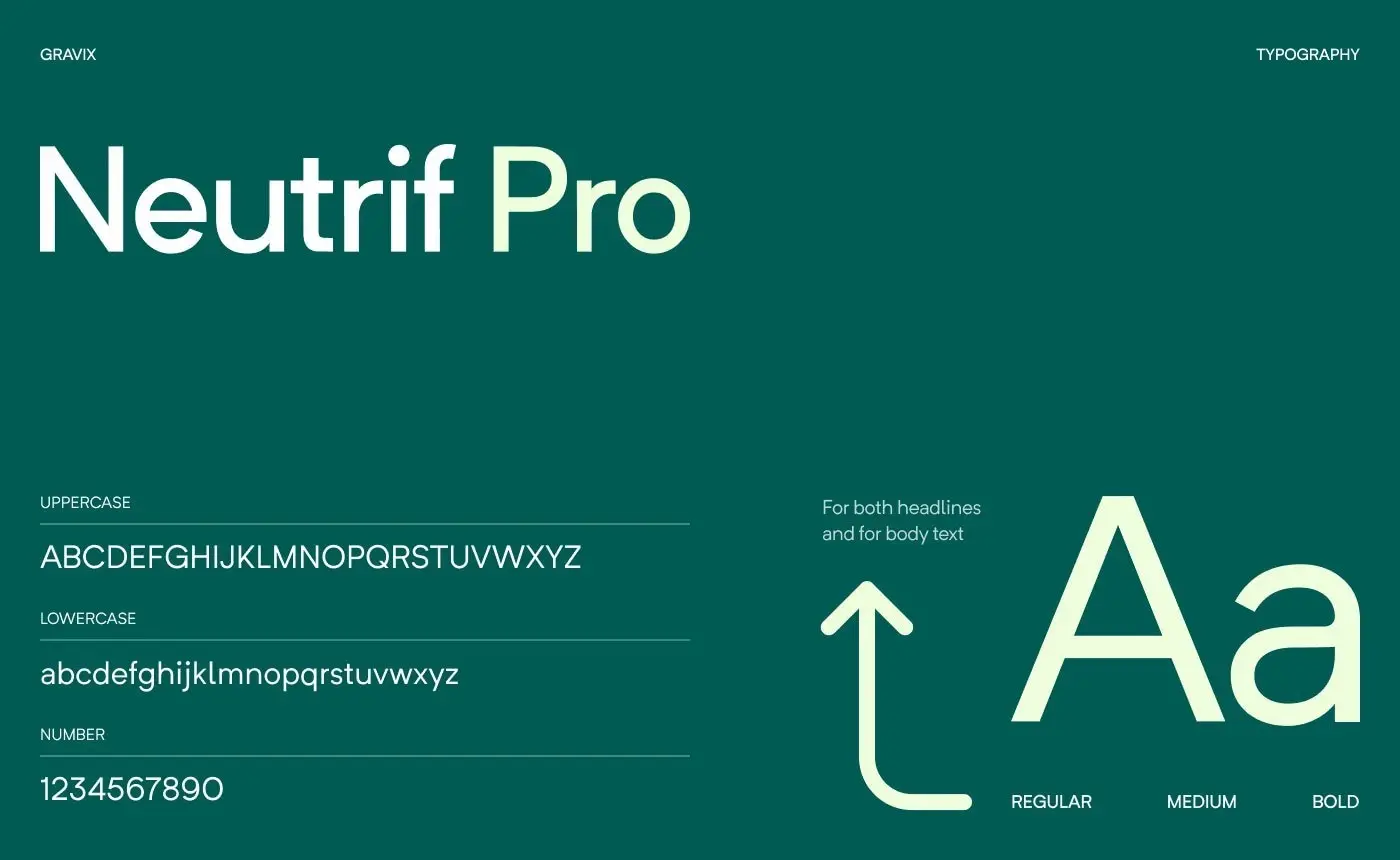 Gravix typography, Neutrif Pro