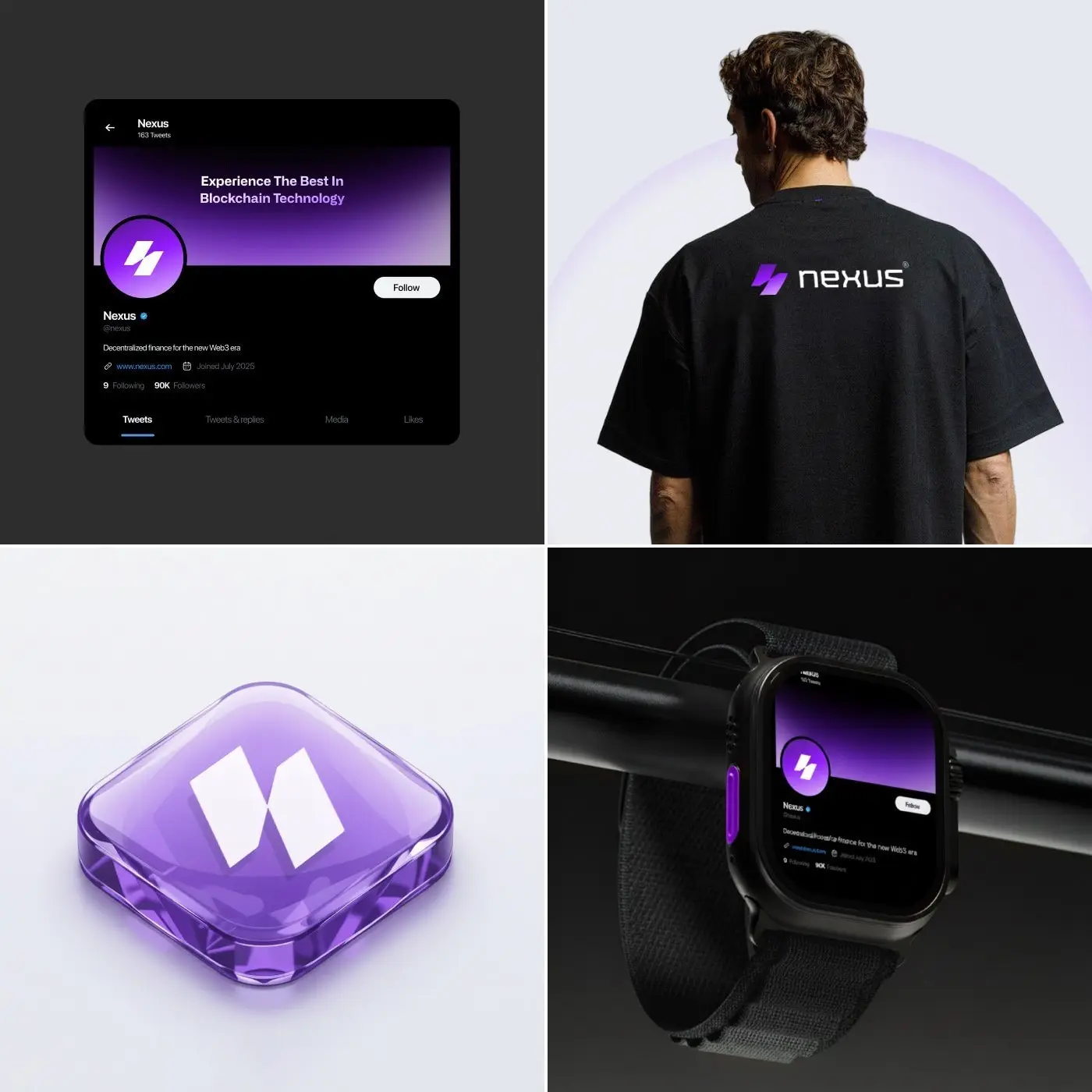 Nexus social profile, T shirt, app icon and watch app