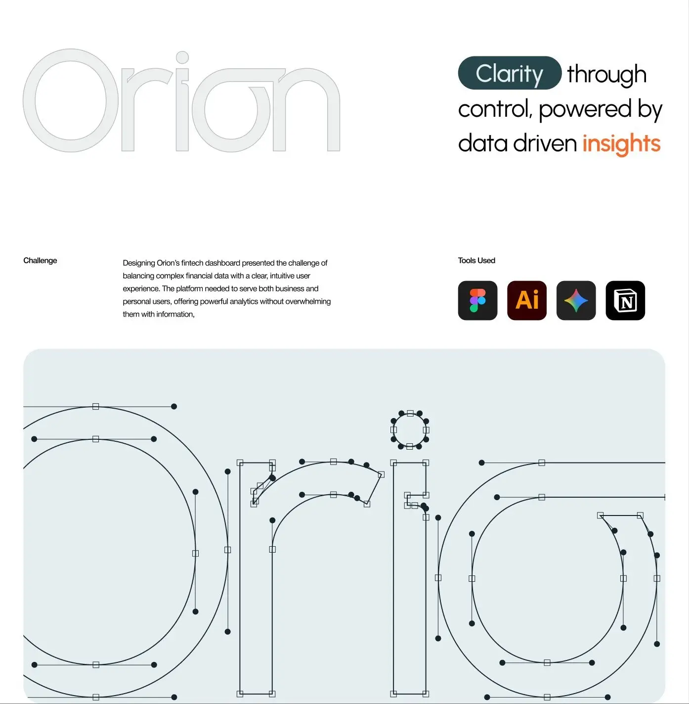 Orion wordmark construction