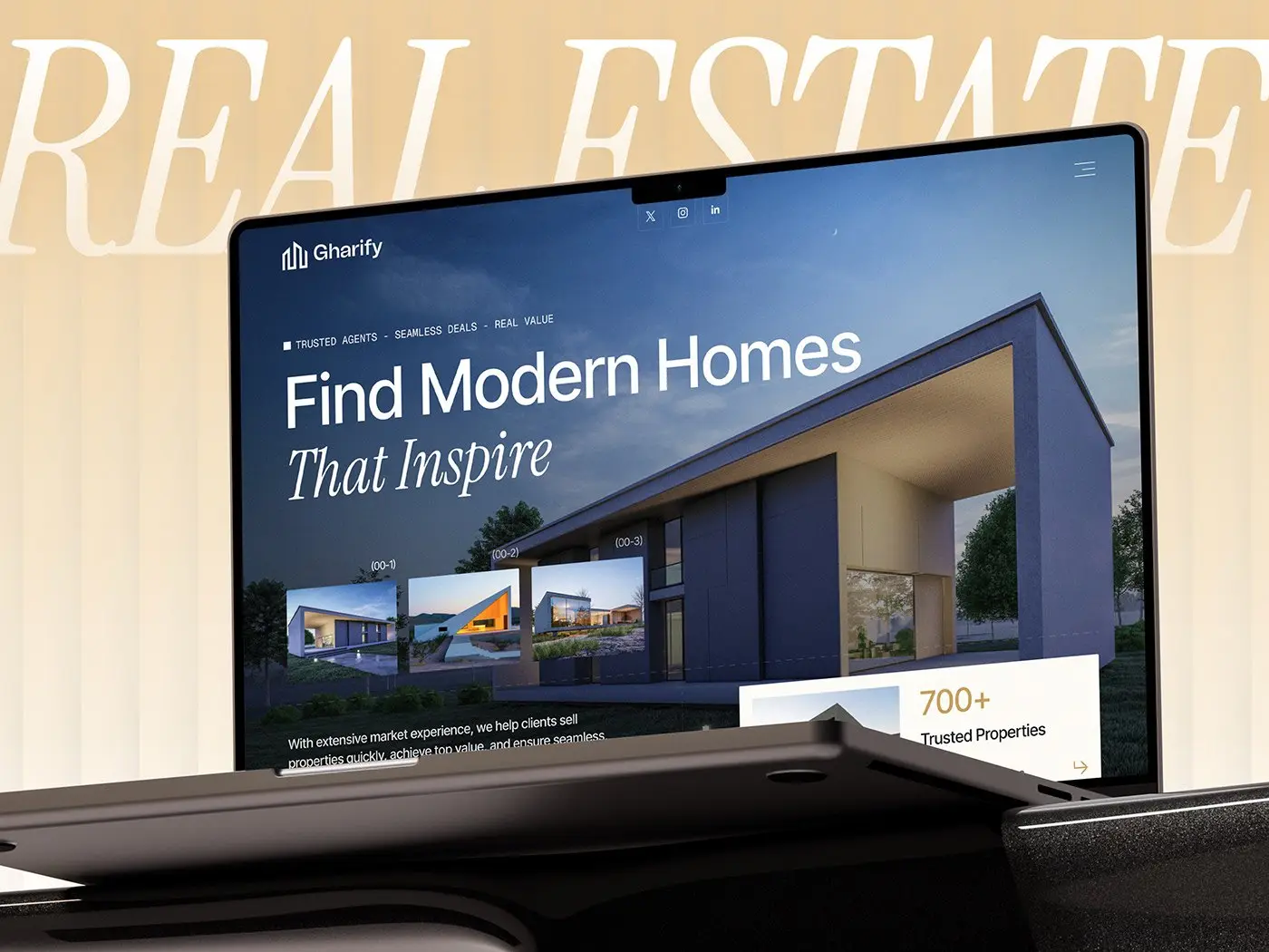 Real estate website cover