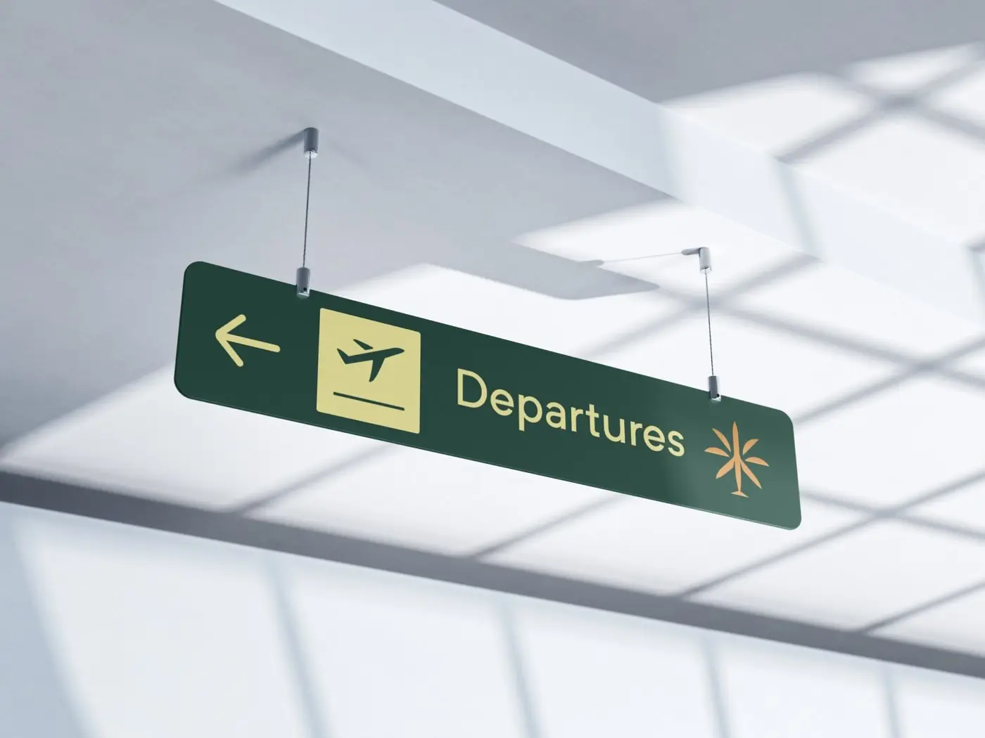 Samā departures sign