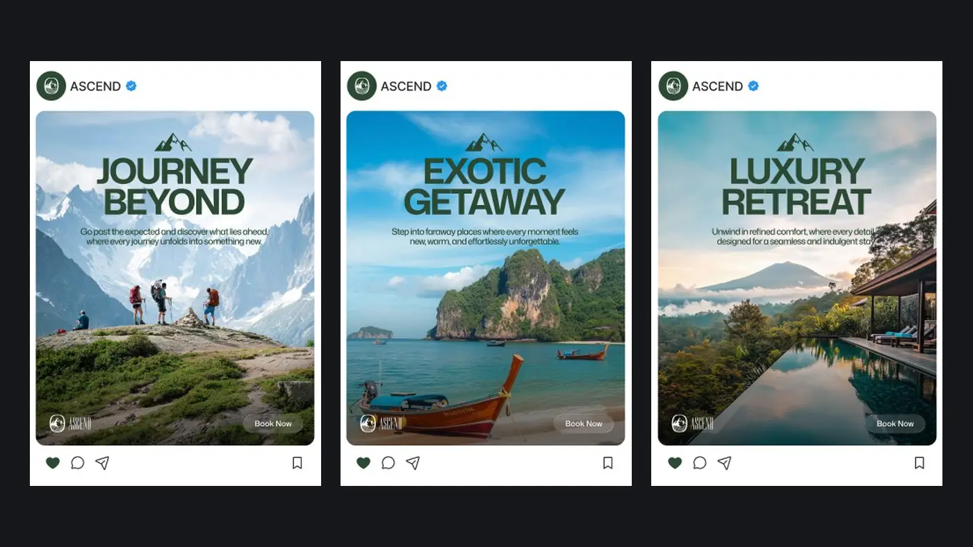 Ascend social posts, travel