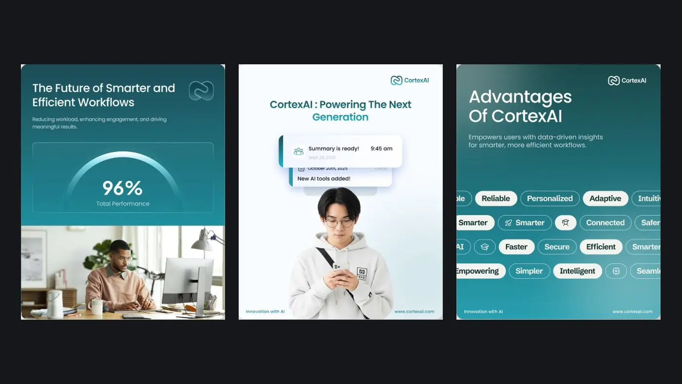 CortexAI social posts, AI tools
